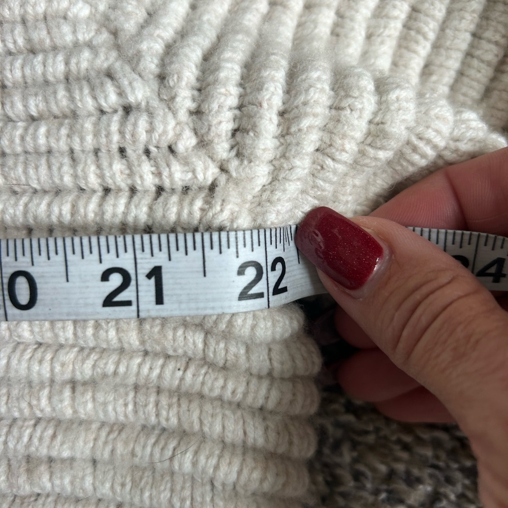Madewell Cotton/Wool Blend Cream Colored Cowl Neck Sweater size XL - Picture 8 of 9